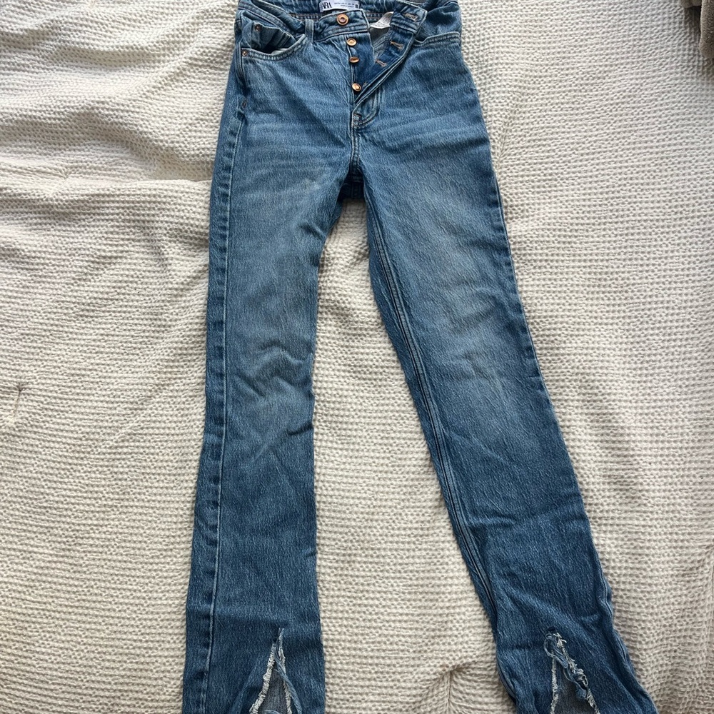 Women's Zara Blue Distressed Jeans